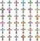 36PCS 5D Cross Diamond Painting Keychains – Double-Sided DIY Craft for Adults & Gifts